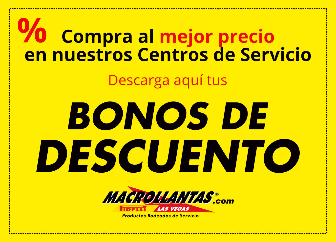 BONOS DE<br>DESCUENTO